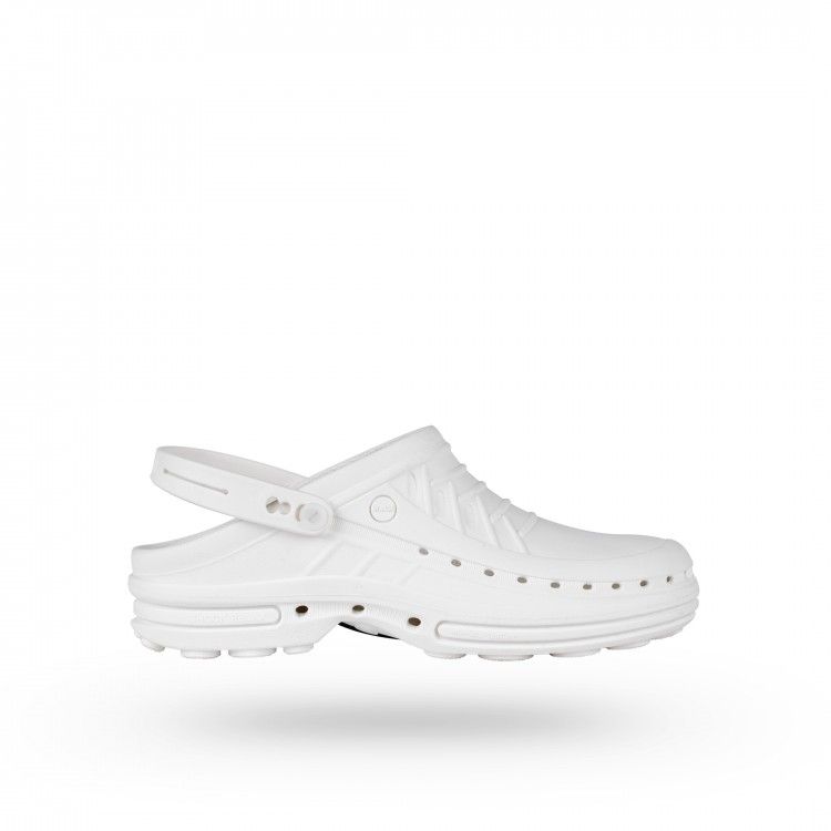 ZUECOS CLOG BLANCO Y NARANJA