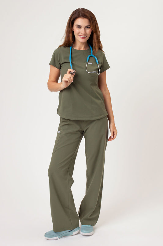 EQUIPO DE DAMA MOMENTUM ROUNDWIDE OLIVA